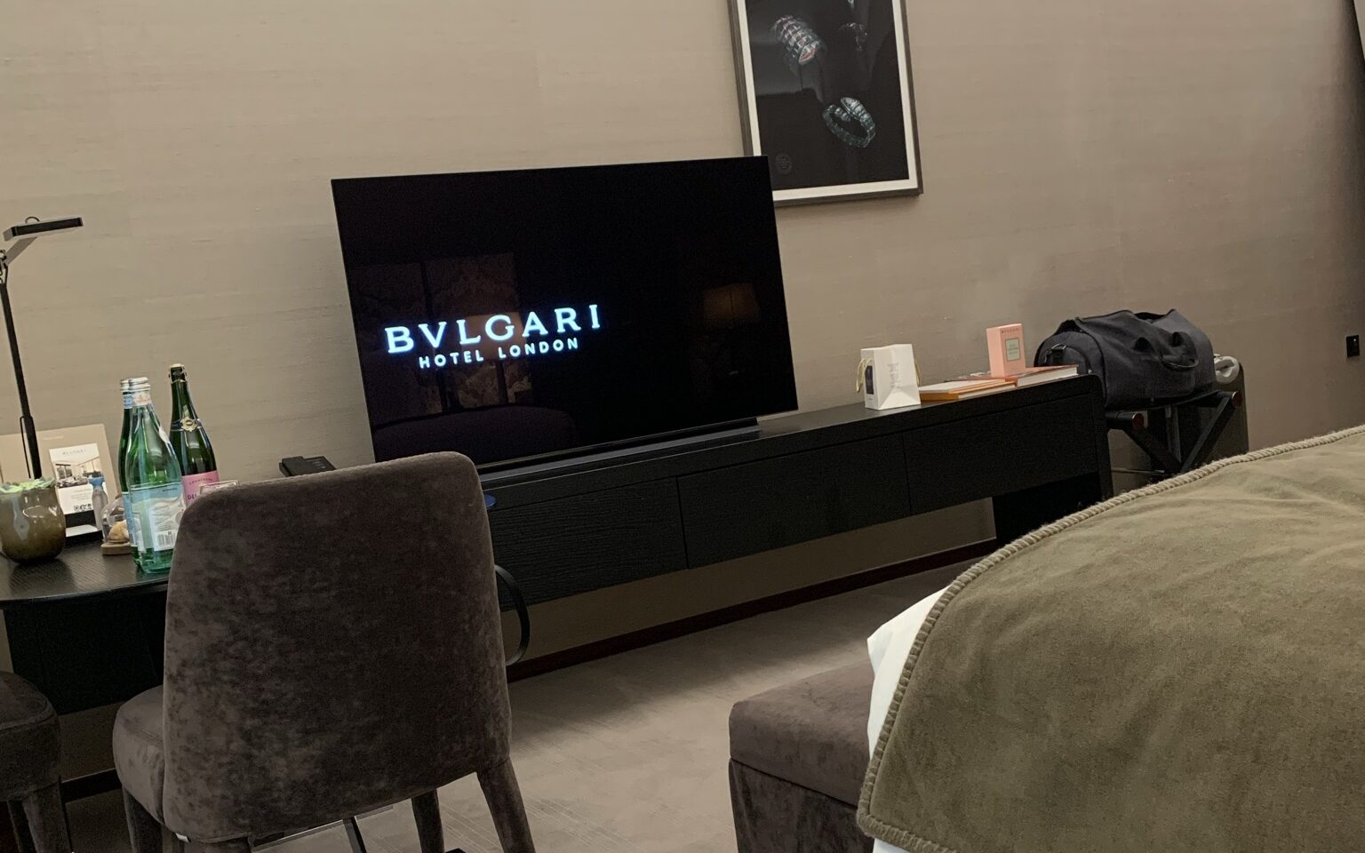 Deluxe room at the Bulgari hotel, London